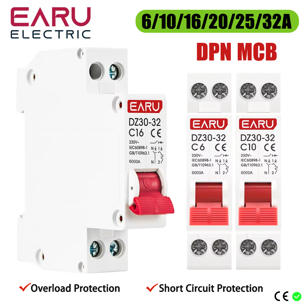 Din Rail Circuit Breaker - DZ30-32 DPN 1P+N Mini Circuit Breaker