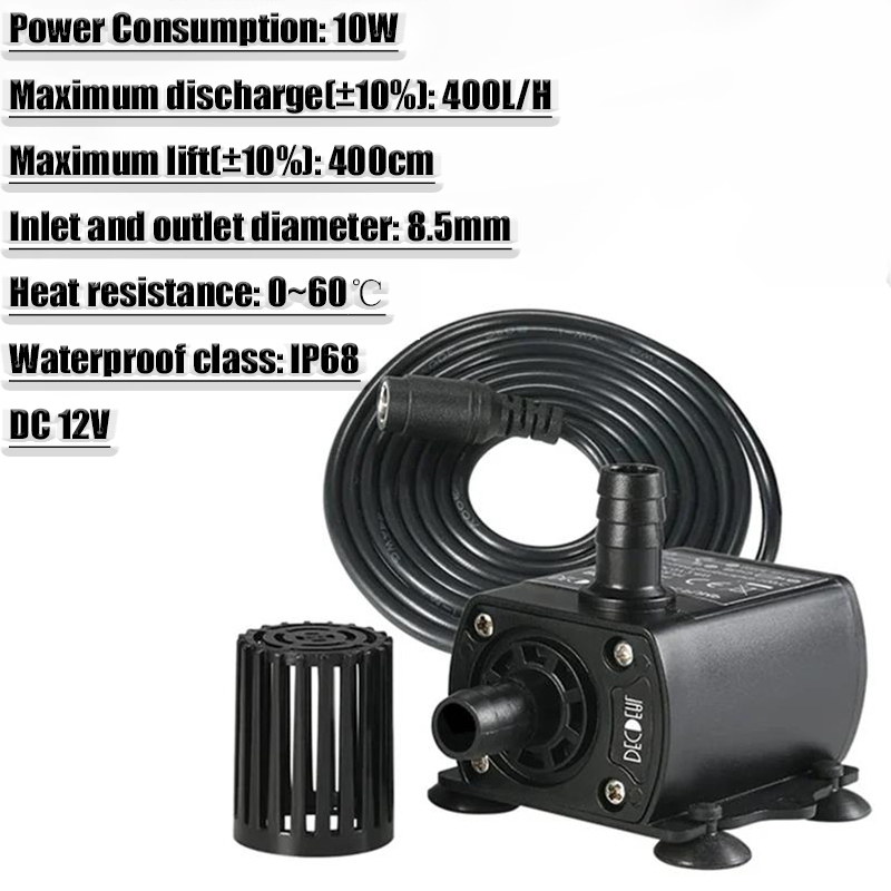 Solar Pool Pump Kit - Ultra-quiet DV12V Solar Brushless Water Pump