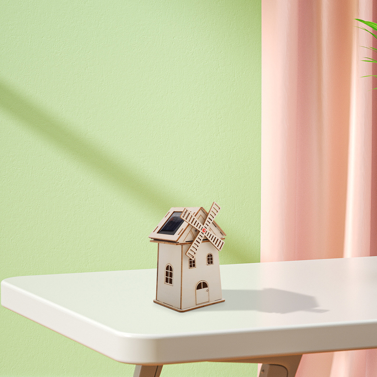 Wooden Solar Powered Windmill  - Renewable Energy For Kids ulasan dan harga