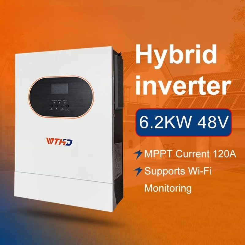 6.2KW Single Phase Off Grid On - Hybrid Solar Inverter ulasan dan harga