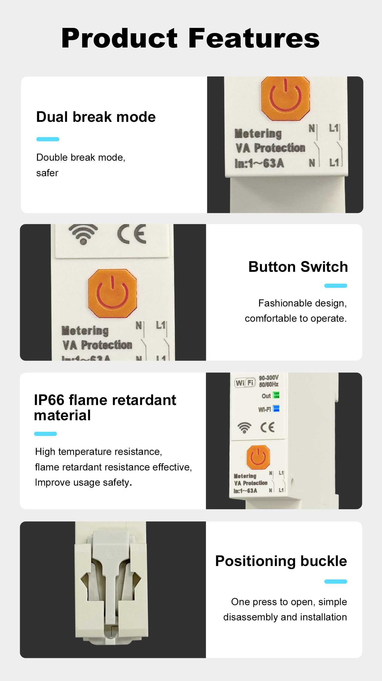 Tuya WIFI Smart Circuit Breake - Din Rail Circuit Breaker ulasan dan harga
