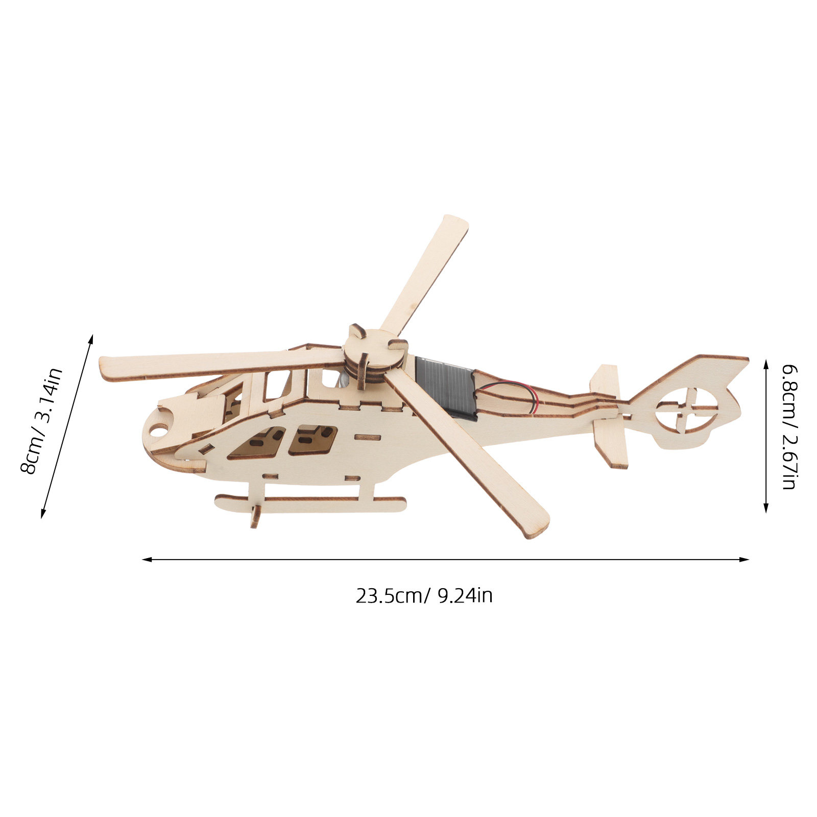 1Set Solar Powered Wooden Heli - Renewable Energy For Kids ulasan dan harga