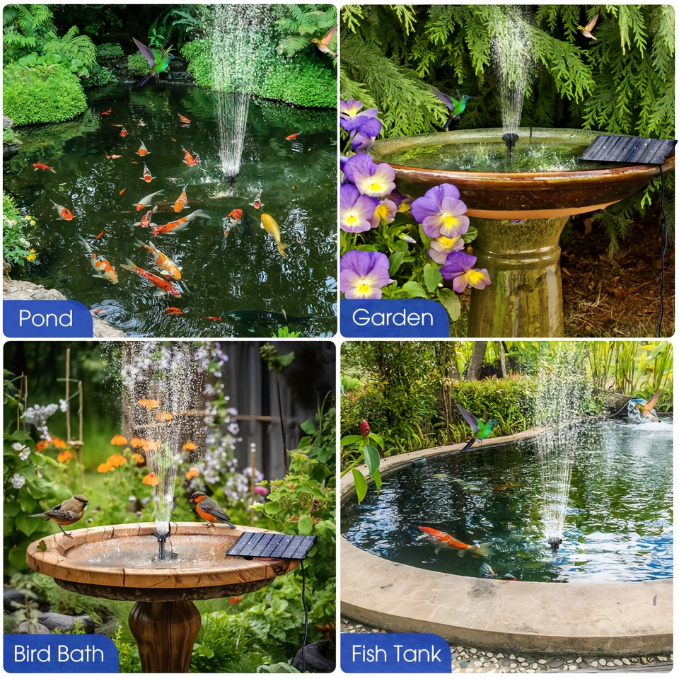 Solar Fountain with 6 Nozzles  - Solar Pool Pump Kit ulasan dan harga