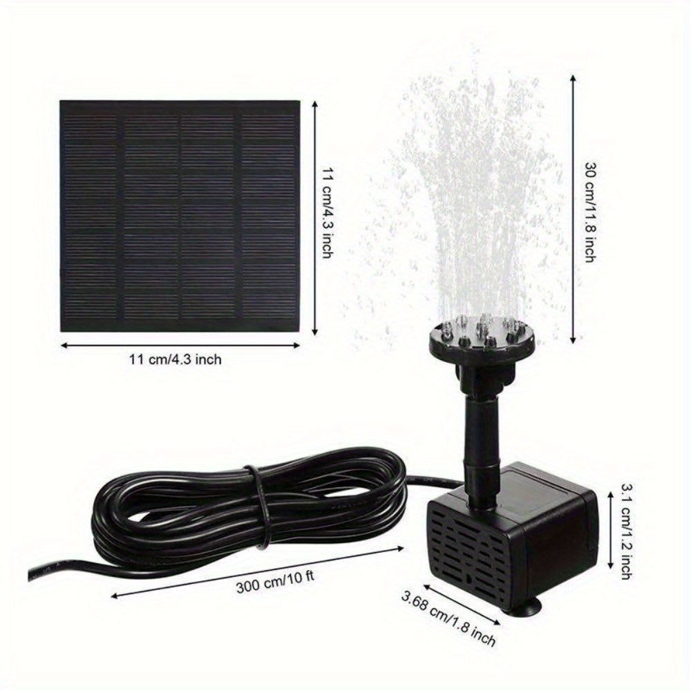 Solar Fountain with 6 Nozzles  - Solar Pool Pump Kit ulasan dan harga