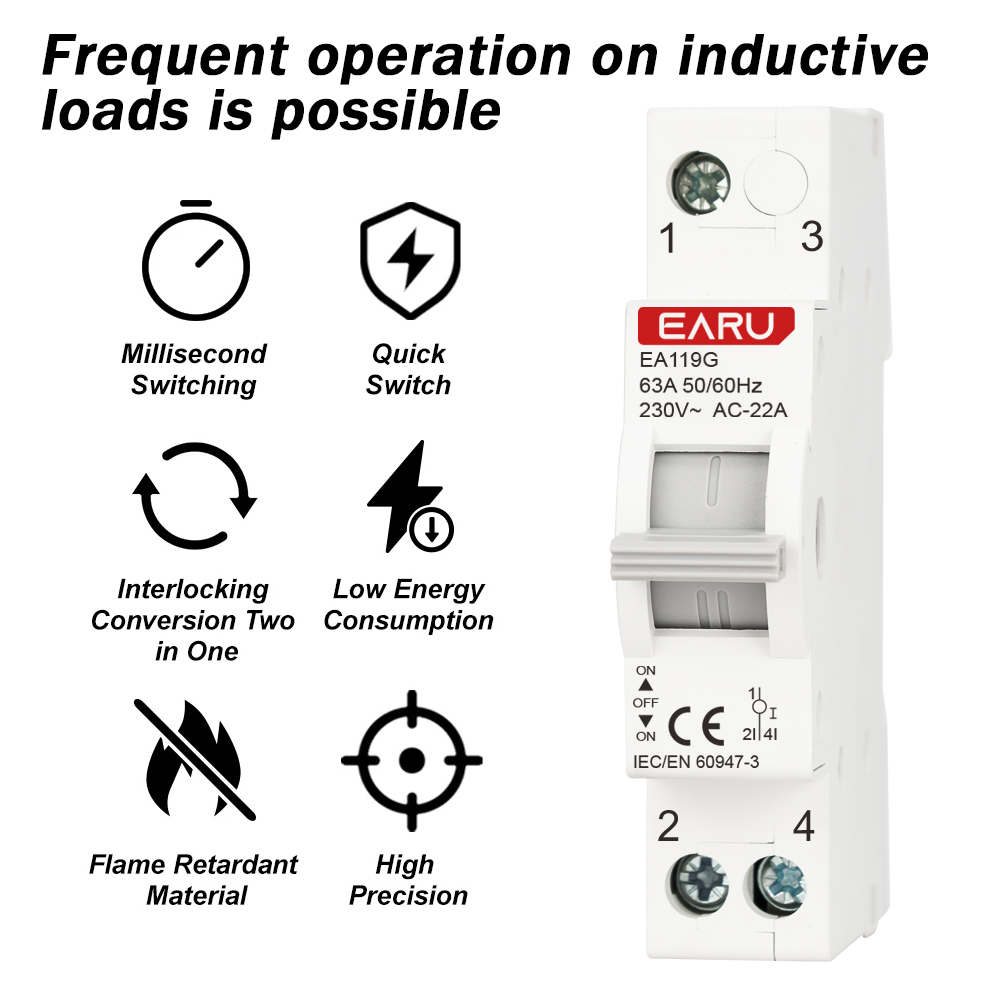 1P 40A 63A AC230V 50/60Hz Din  - Din Rail Circuit Breaker ulasan dan harga