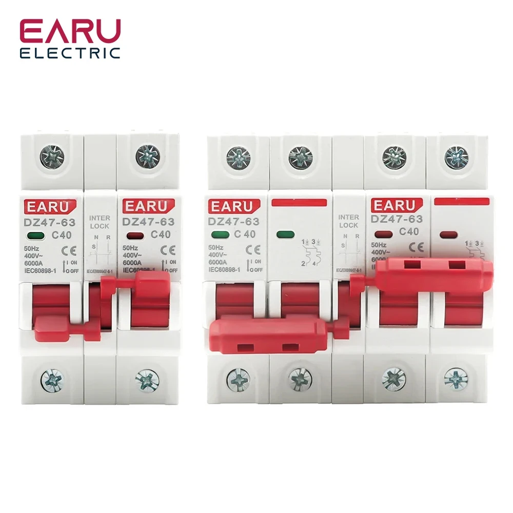 1P+1P 2P+2P MTS AC Dual Power  - Din Rail Circuit Breaker ulasan dan harga