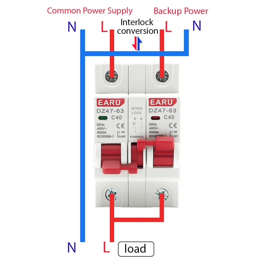1P+1P 2P+2P MTS AC Dual Power  - Din Rail Circuit Breaker ulasan dan harga