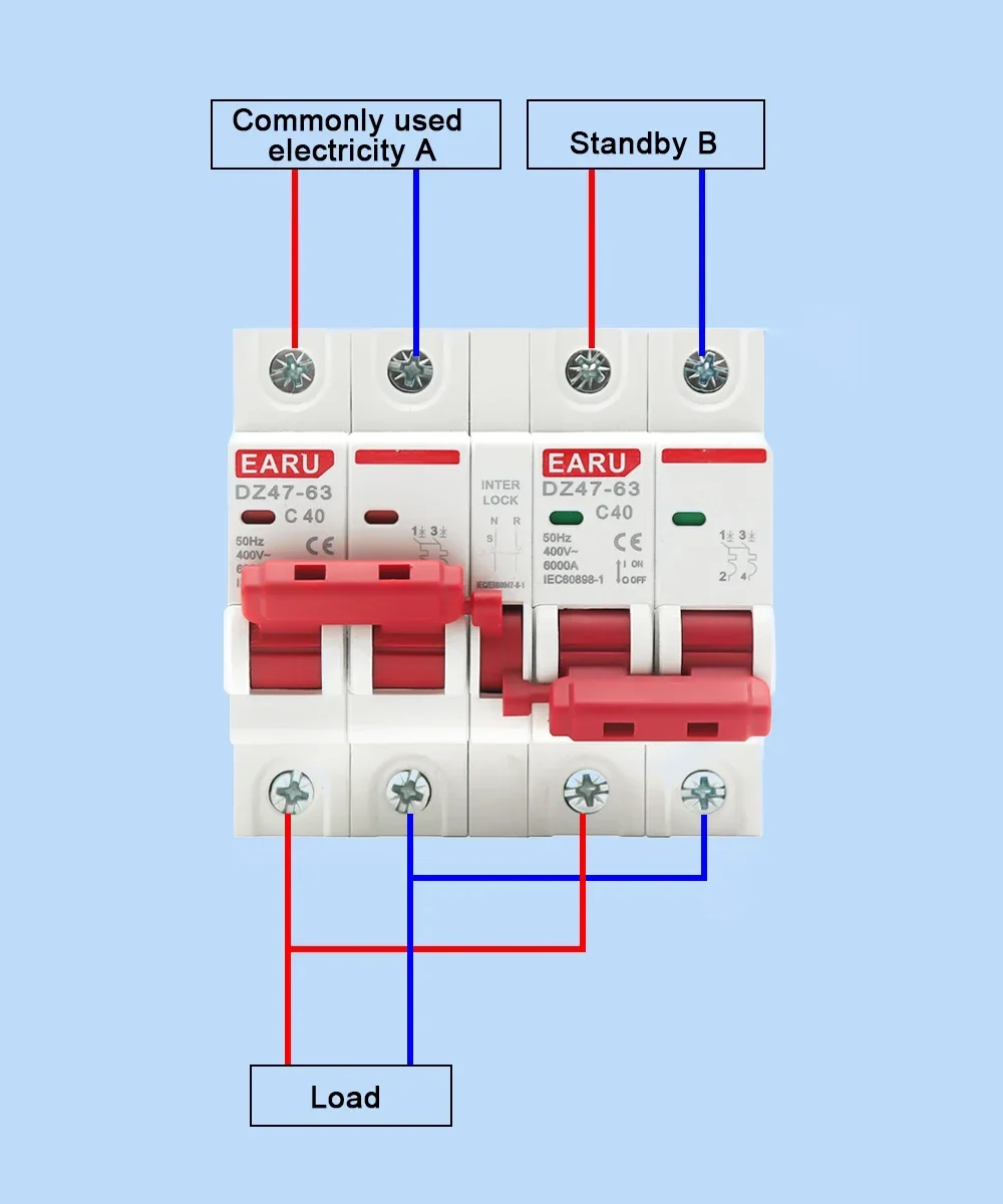 1P+1P 2P+2P MTS AC Dual Power  - Din Rail Circuit Breaker ulasan dan harga