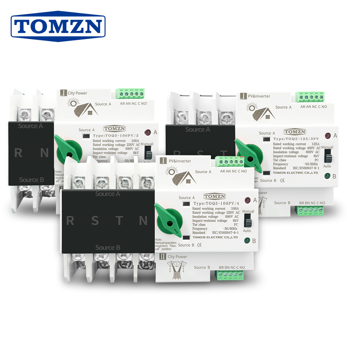 TOMZN 2P 3P 4P Din Rail ATS fo - Din Rail Circuit Breaker ulasan dan harga