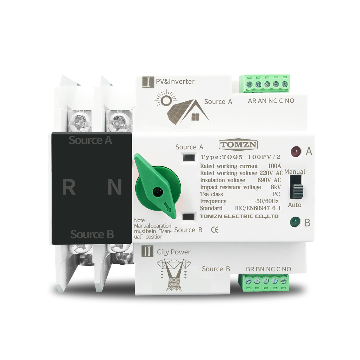 TOMZN 2P 3P 4P Din Rail ATS fo - Din Rail Circuit Breaker ulasan dan harga
