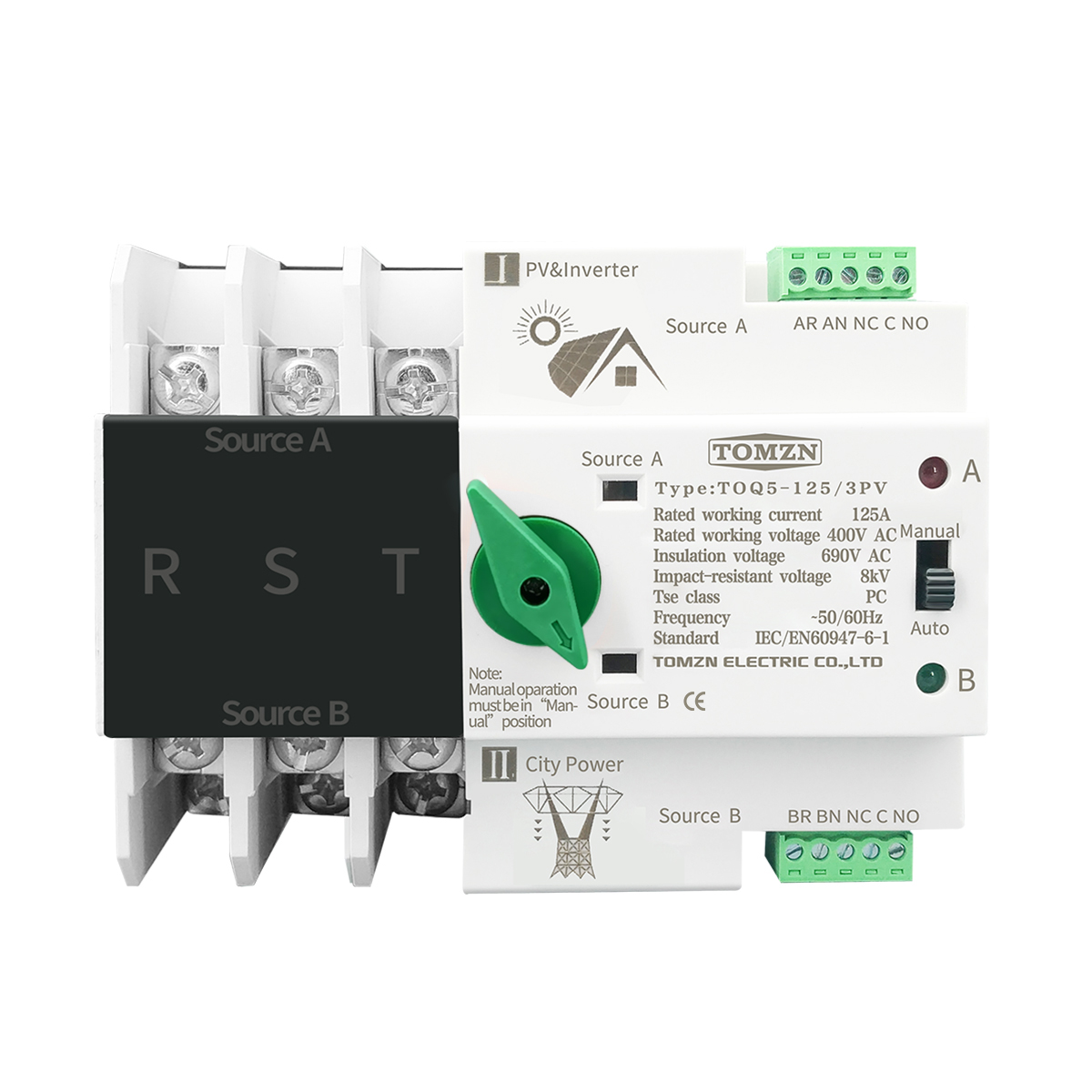 TOMZN 2P 3P 4P Din Rail ATS fo - Din Rail Circuit Breaker ulasan dan harga