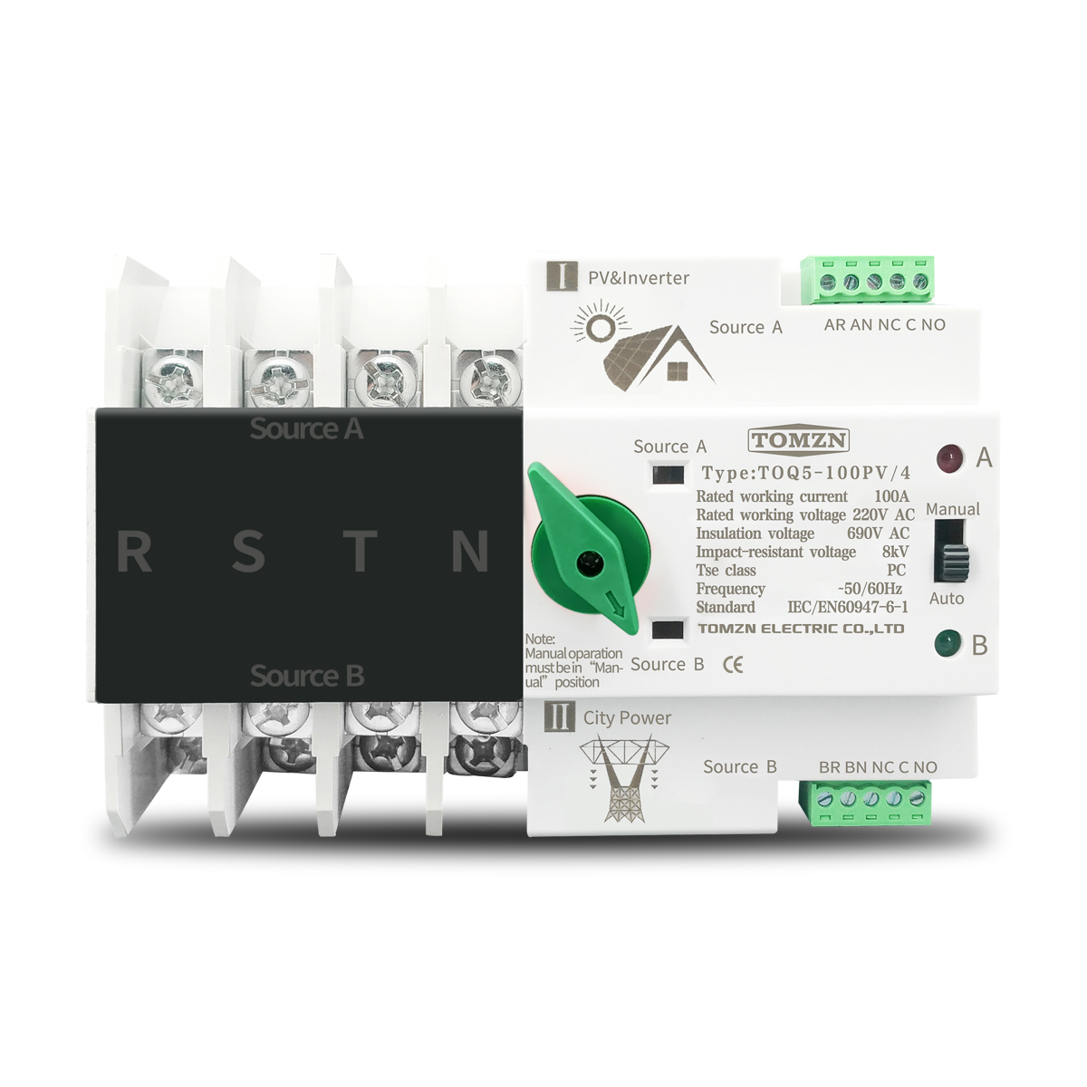 TOMZN 2P 3P 4P Din Rail ATS fo - Din Rail Circuit Breaker ulasan dan harga
