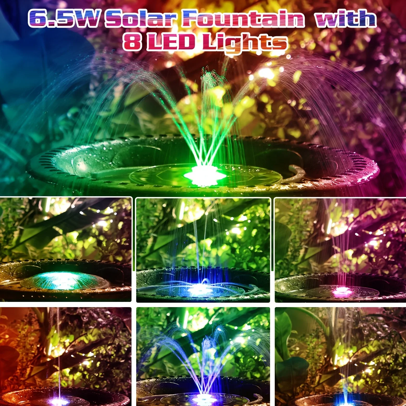 6.5W LED Solar Fountain Pump w - Solar Pool Pump Kit ulasan dan harga