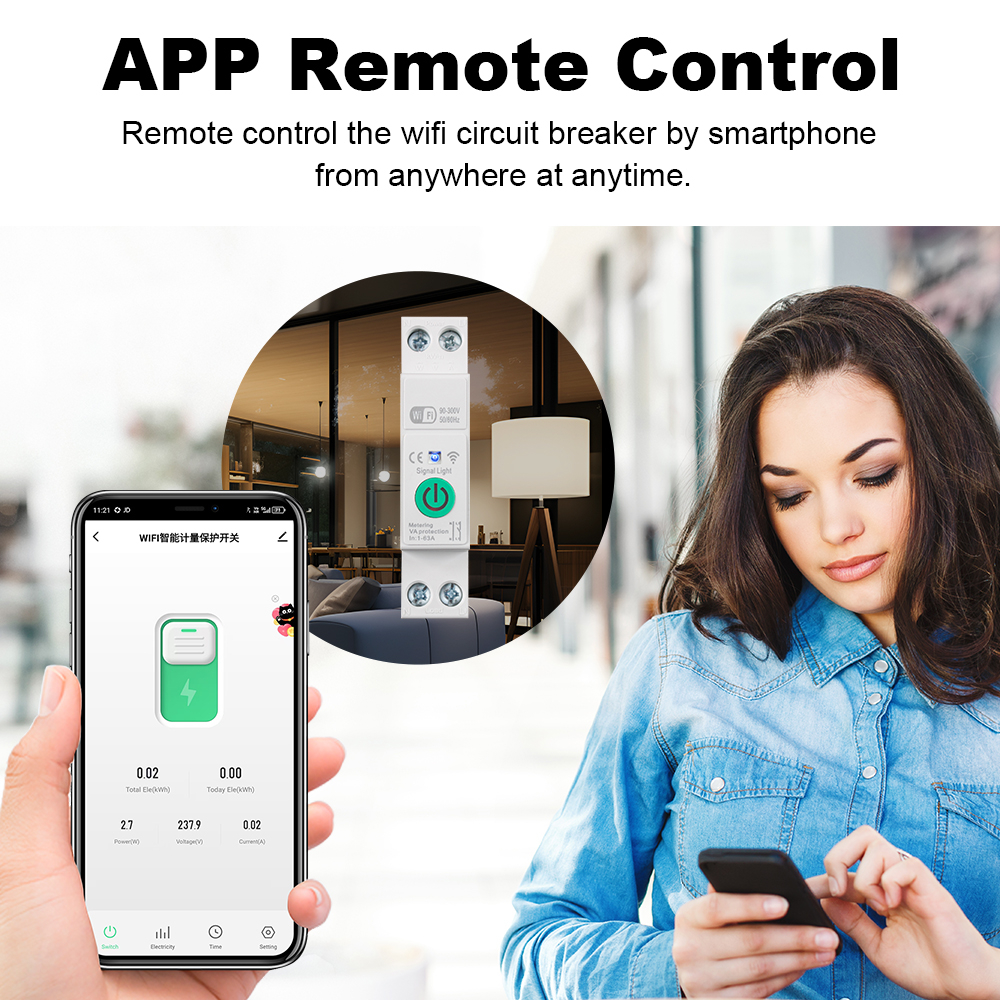 Tuya Smart WiFi Circuit Breake - Din Rail Circuit Breaker ulasan dan harga